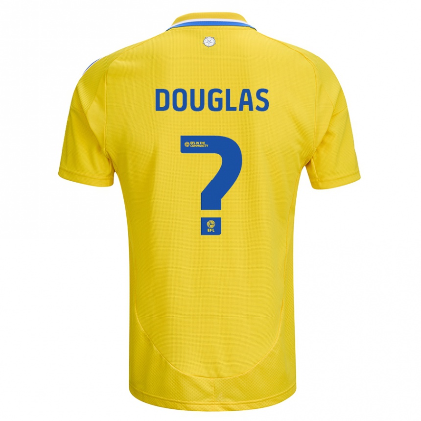 Niño Fútbol Camiseta Connor Douglas #0 Amarillo Azul 2ª Equipación 2024/25 México