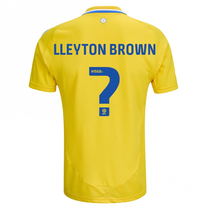 Niño Fútbol Camiseta Lleyton Brown #0 Amarillo Azul 2ª Equipación 2024/25 México