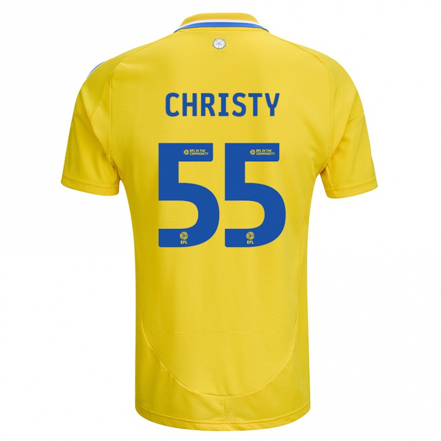 Niño Fútbol Camiseta Harry Christy #55 Amarillo Azul 2ª Equipación 2024/25 México