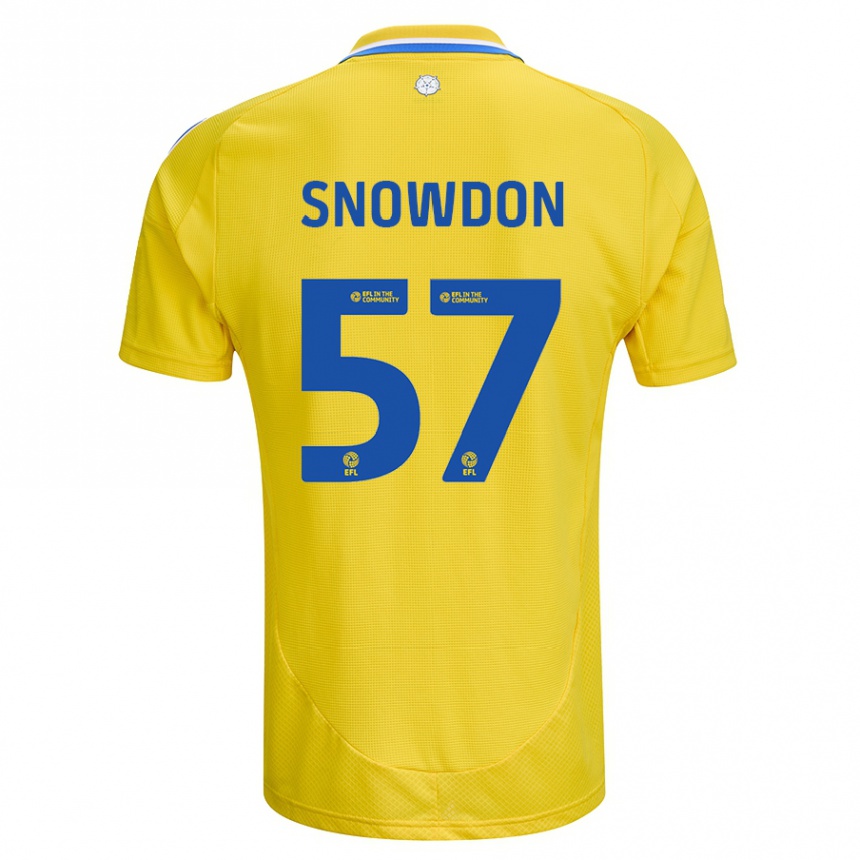 Niño Fútbol Camiseta Joe Snowdon #57 Amarillo Azul 2ª Equipación 2024/25 México