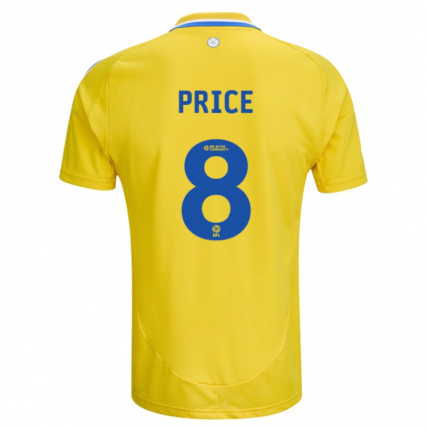 Niño Fútbol Camiseta Leoni Price #8 Amarillo Azul 2ª Equipación 2024/25 México