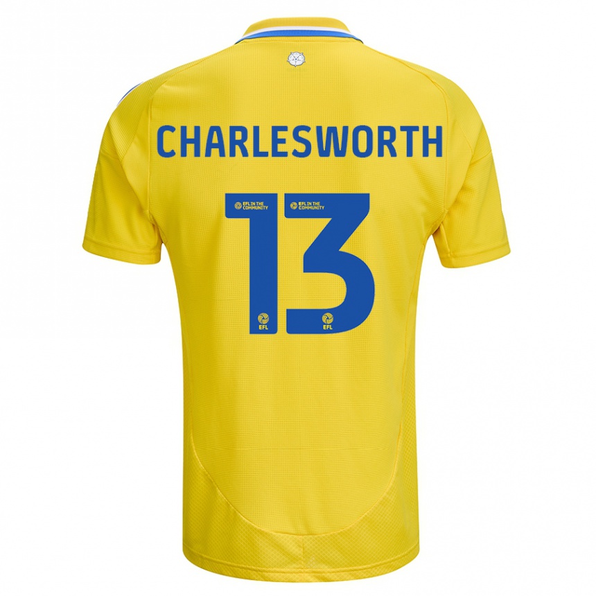 Niño Fútbol Camiseta Millie Robshaw-Charlesworth #13 Amarillo Azul 2ª Equipación 2024/25 México