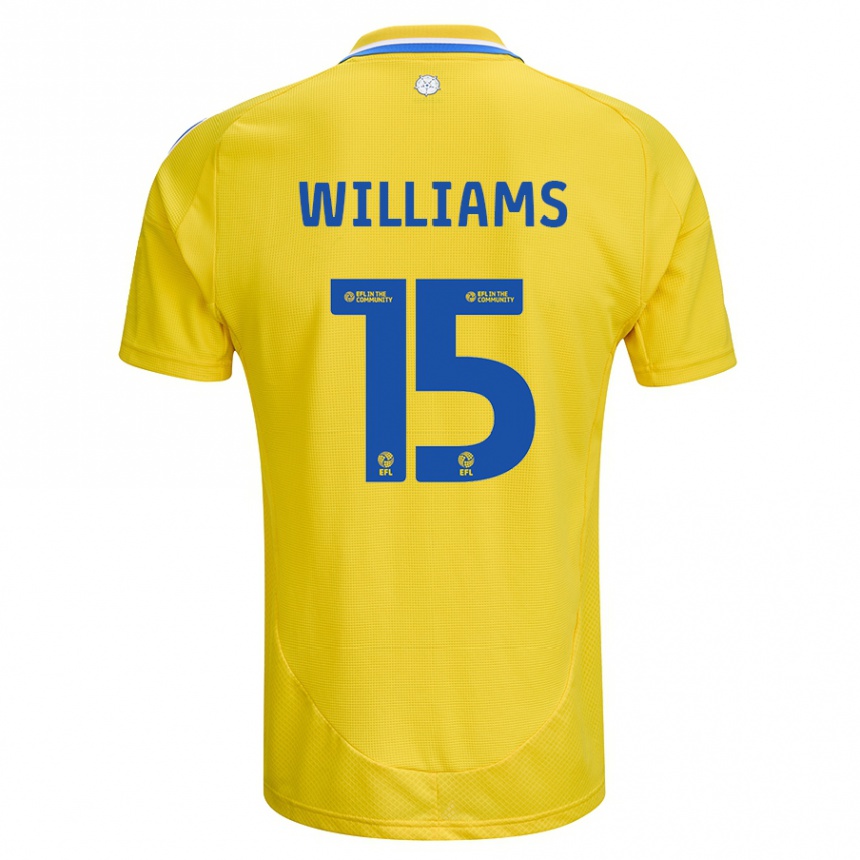 Niño Fútbol Camiseta Paige Williams #15 Amarillo Azul 2ª Equipación 2024/25 México