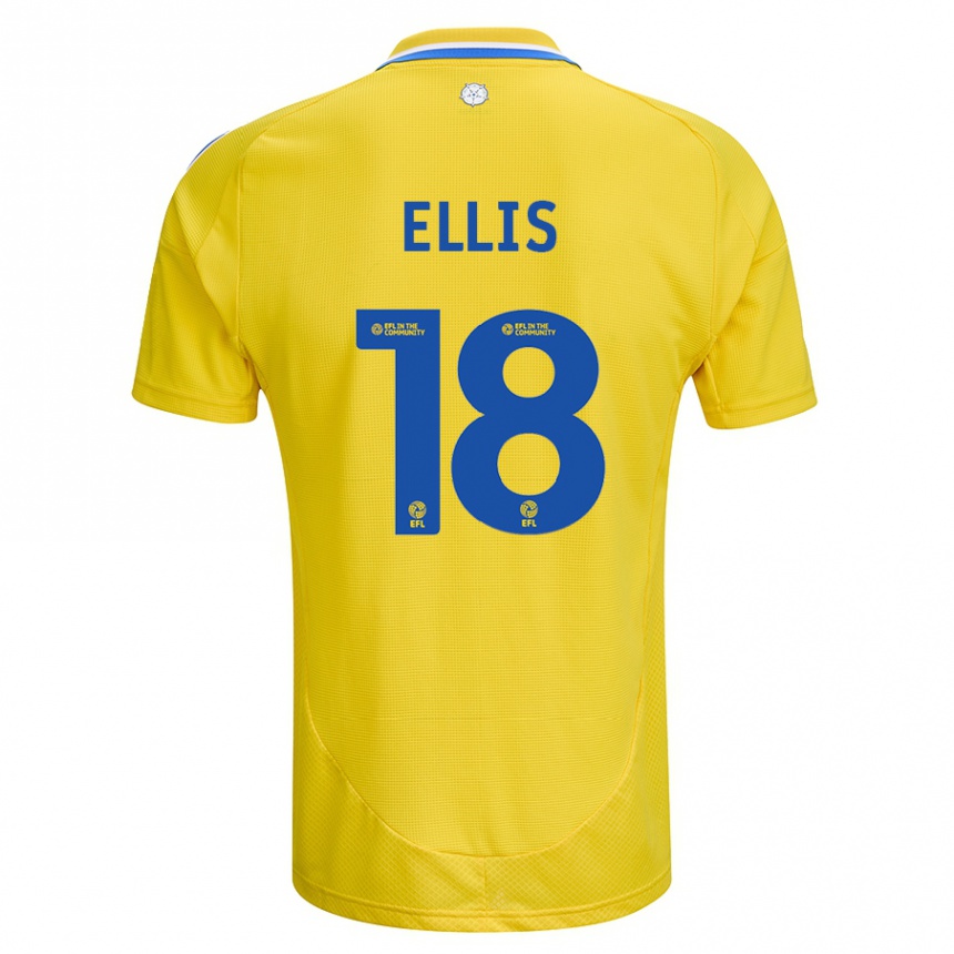 Niño Fútbol Camiseta Macy Ellis #18 Amarillo Azul 2ª Equipación 2024/25 México