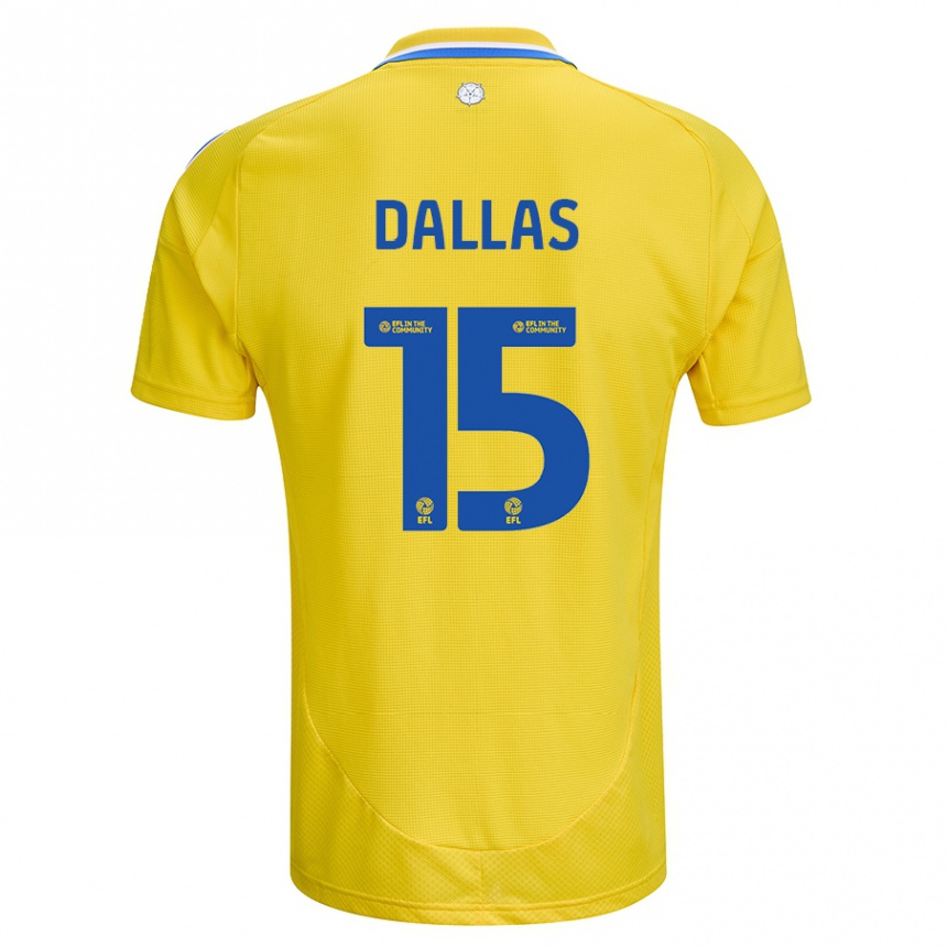 Niño Fútbol Camiseta Stuart Dallas #15 Amarillo Azul 2ª Equipación 2024/25 México