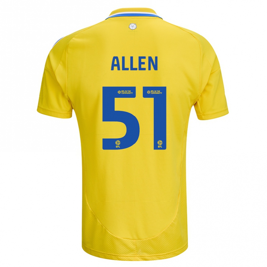 Niño Fútbol Camiseta Charlie Allen #51 Amarillo Azul 2ª Equipación 2024/25 México