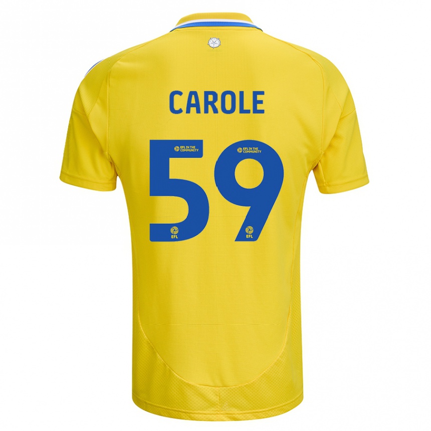 Niño Fútbol Camiseta Keenan Carole #59 Amarillo Azul 2ª Equipación 2024/25 México