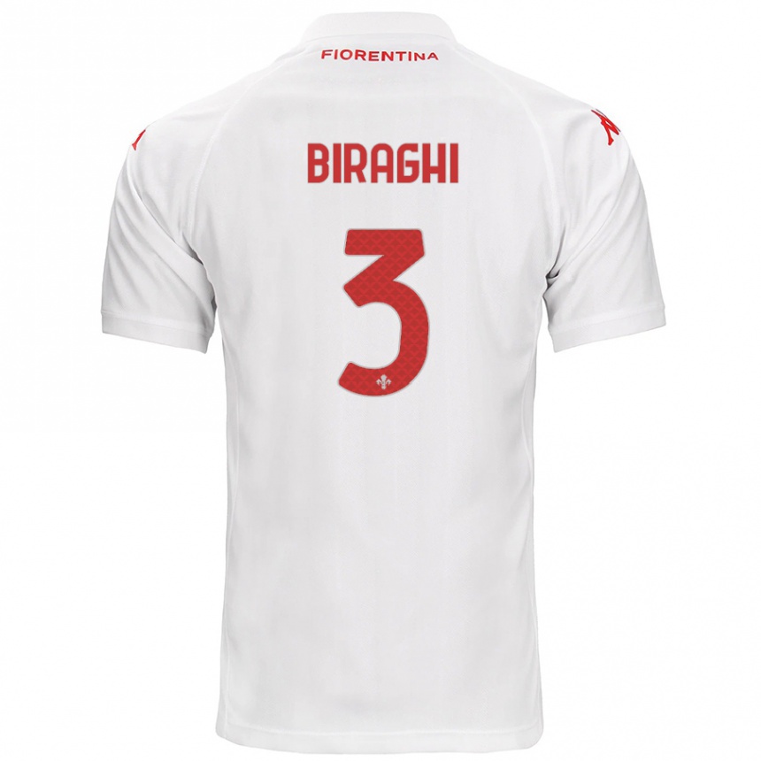 Niño Fútbol Camiseta Cristiano Biraghi #3 Blanco 2ª Equipación 2024/25 México