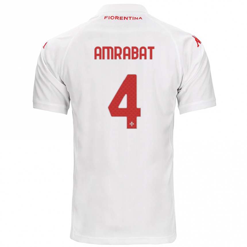 Niño Fútbol Camiseta Sofyan Amrabat #4 Blanco 2ª Equipación 2024/25 México