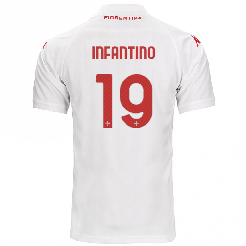 Niño Fútbol Camiseta Gino Infantino #19 Blanco 2ª Equipación 2024/25 México