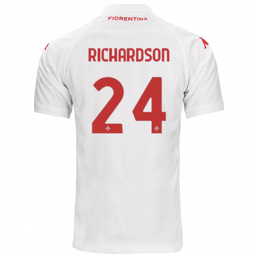 Niño Fútbol Camiseta Amir Richardson #24 Blanco 2ª Equipación 2024/25 México