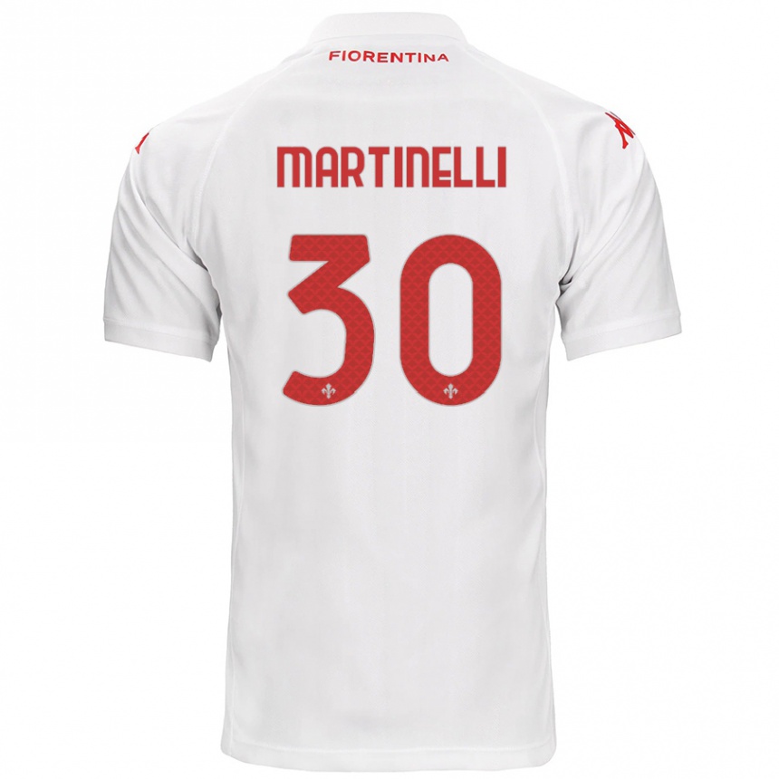 Niño Fútbol Camiseta Tommaso Martinelli #30 Blanco 2ª Equipación 2024/25 México