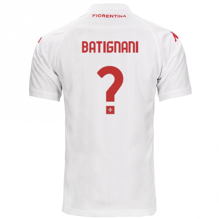 Niño Fútbol Camiseta Francesco Batignani #0 Blanco 2ª Equipación 2024/25 México