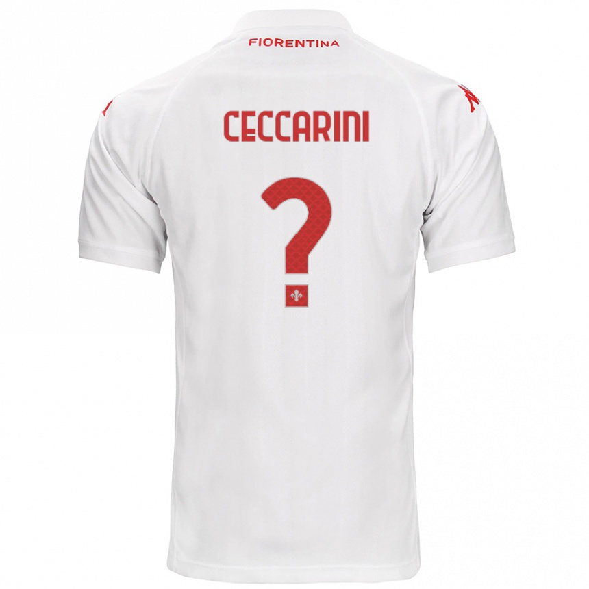 Niño Fútbol Camiseta Mattia Ceccarini #0 Blanco 2ª Equipación 2024/25 México