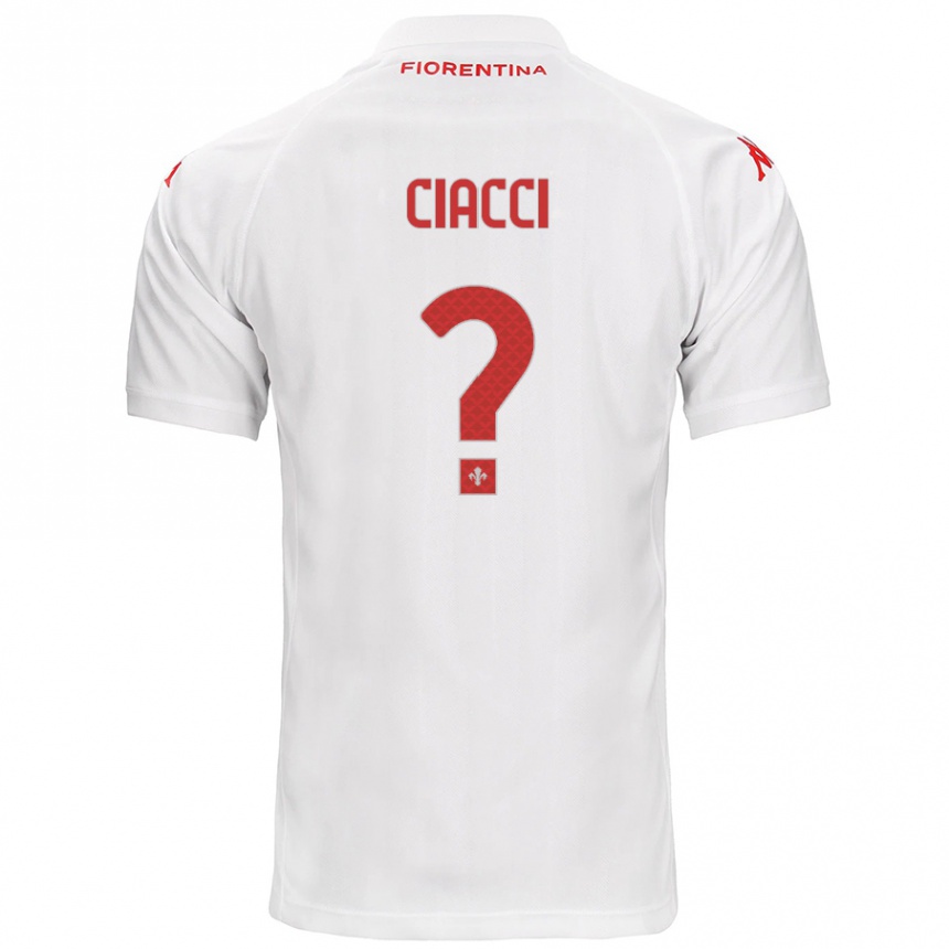 Niño Fútbol Camiseta Niccolò Ciacci #0 Blanco 2ª Equipación 2024/25 México