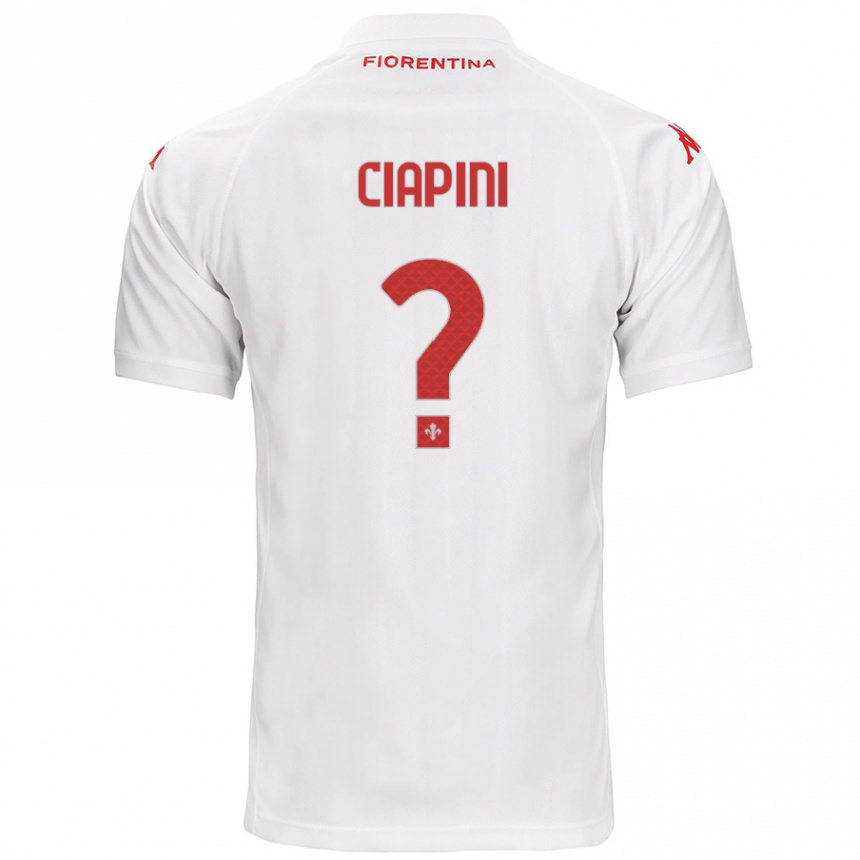 Niño Fútbol Camiseta Adriano Ciapini #0 Blanco 2ª Equipación 2024/25 México