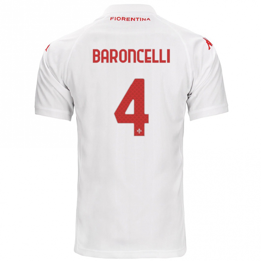 Niño Fútbol Camiseta Leonardo Baroncelli #4 Blanco 2ª Equipación 2024/25 México