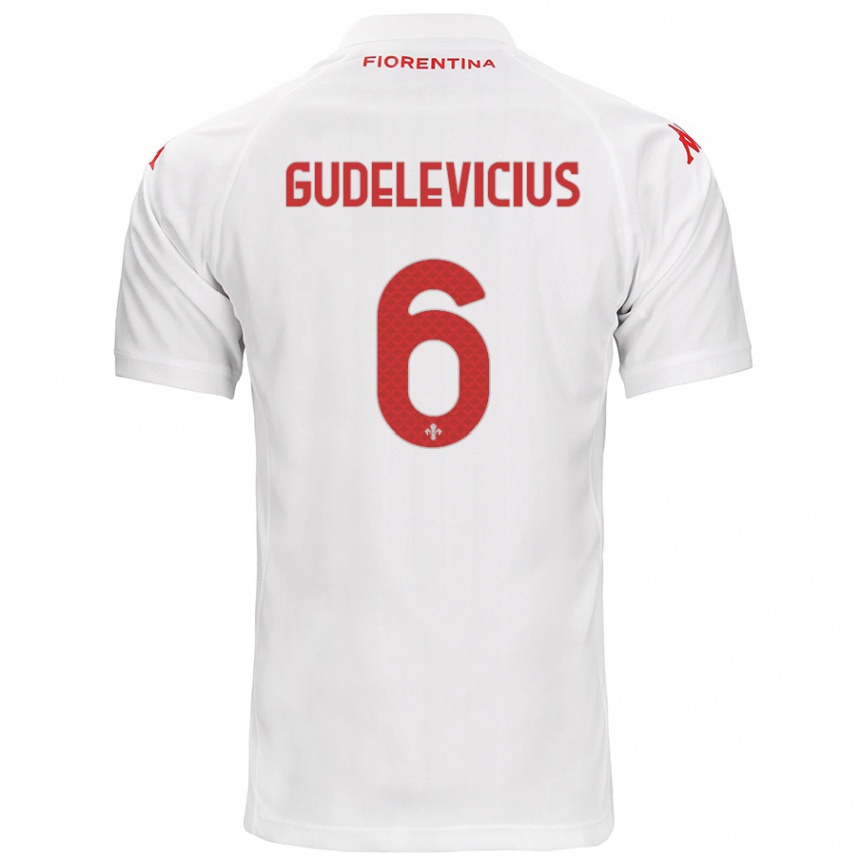 Niño Fútbol Camiseta Ernestas Gudelevicius #6 Blanco 2ª Equipación 2024/25 México