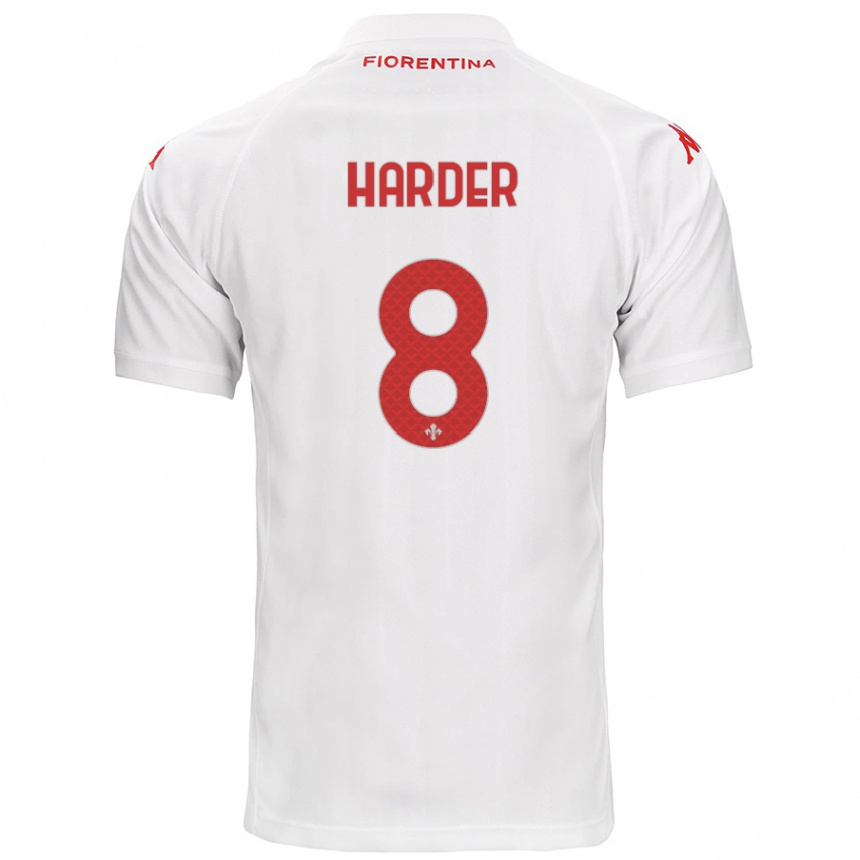 Niño Fútbol Camiseta Jonas Harder #8 Blanco 2ª Equipación 2024/25 México