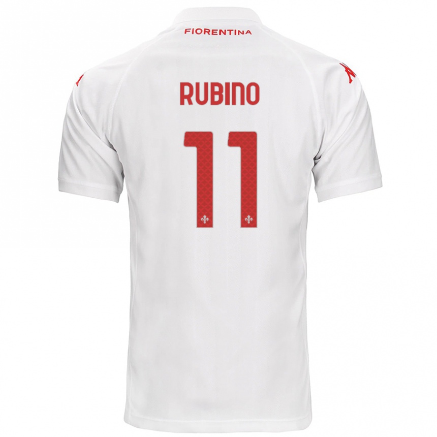 Niño Fútbol Camiseta Tommaso Rubino #11 Blanco 2ª Equipación 2024/25 México