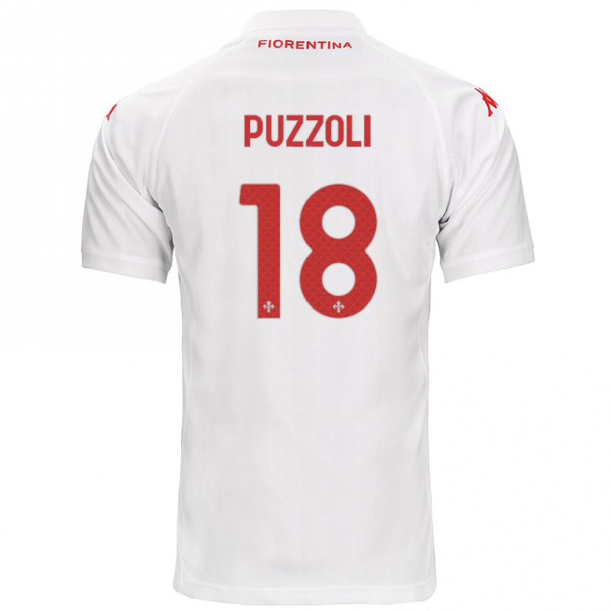 Niño Fútbol Camiseta Giorgio Puzzoli #18 Blanco 2ª Equipación 2024/25 México