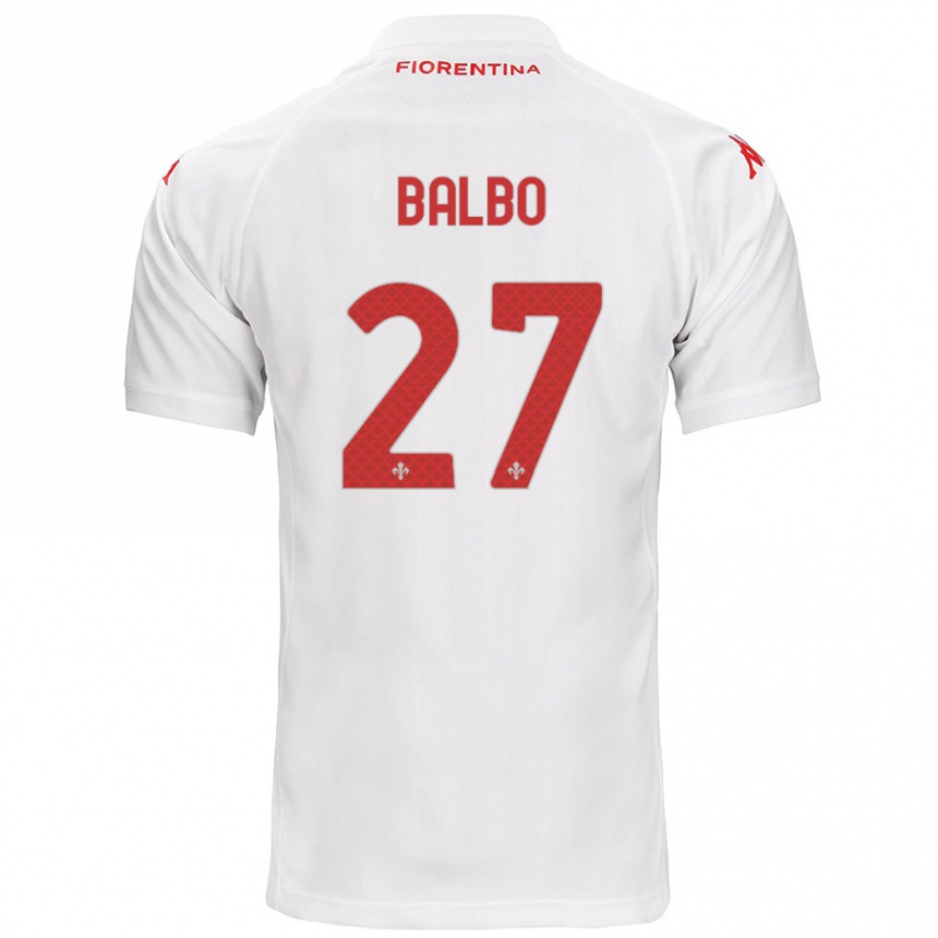 Niño Fútbol Camiseta Luis Balbo #27 Blanco 2ª Equipación 2024/25 México