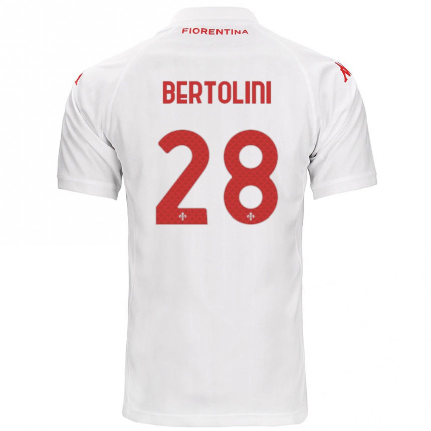 Niño Fútbol Camiseta Gabriele Bertolini #28 Blanco 2ª Equipación 2024/25 México