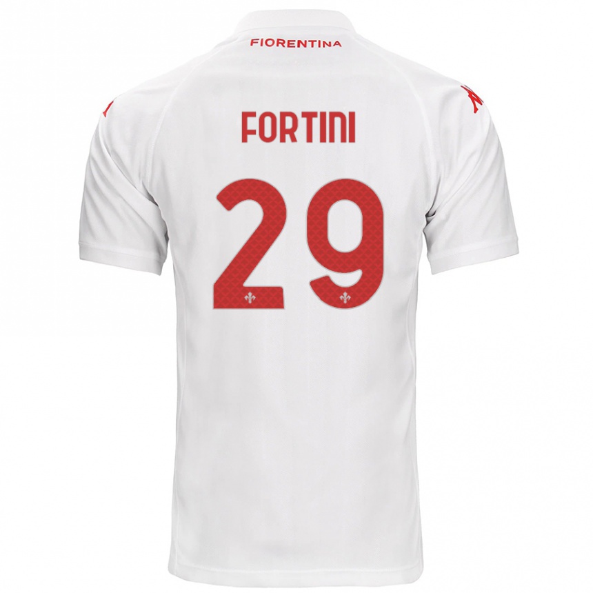 Niño Fútbol Camiseta Niccolò Fortini #29 Blanco 2ª Equipación 2024/25 México