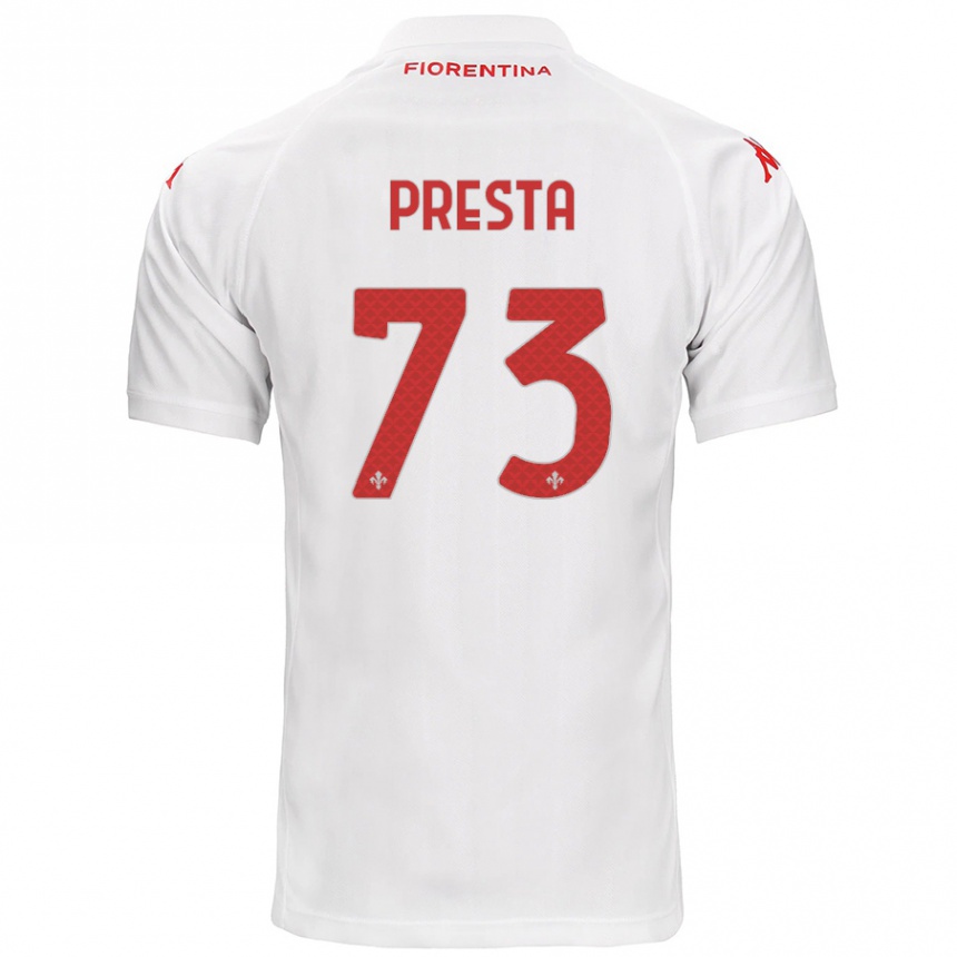 Niño Fútbol Camiseta Francesco Presta #73 Blanco 2ª Equipación 2024/25 México