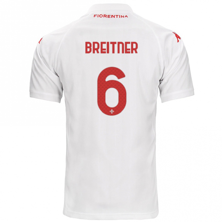 Niño Fútbol Camiseta Stephanie Breitner #6 Blanco 2ª Equipación 2024/25 México