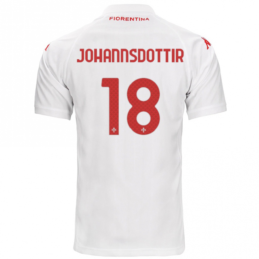 Niño Fútbol Camiseta Alexandra Jóhannsdóttir #18 Blanco 2ª Equipación 2024/25 México