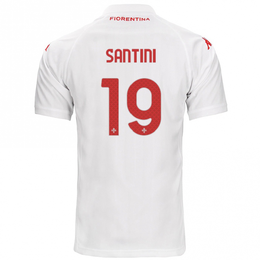 Niño Fútbol Camiseta Margherita Santini #19 Blanco 2ª Equipación 2024/25 México