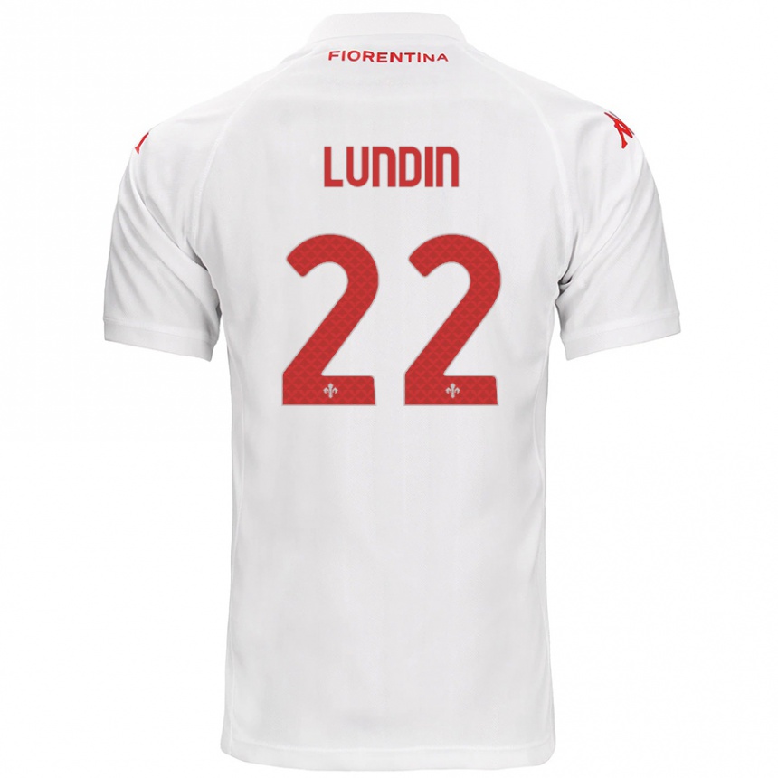 Niño Fútbol Camiseta Karin Lundin #22 Blanco 2ª Equipación 2024/25 México