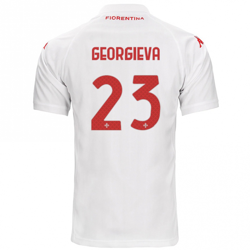 Niño Fútbol Camiseta Marina Georgieva #23 Blanco 2ª Equipación 2024/25 México