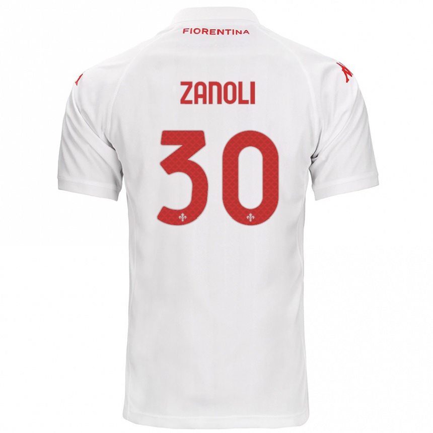 Niño Fútbol Camiseta Martina Zanoli #30 Blanco 2ª Equipación 2024/25 México