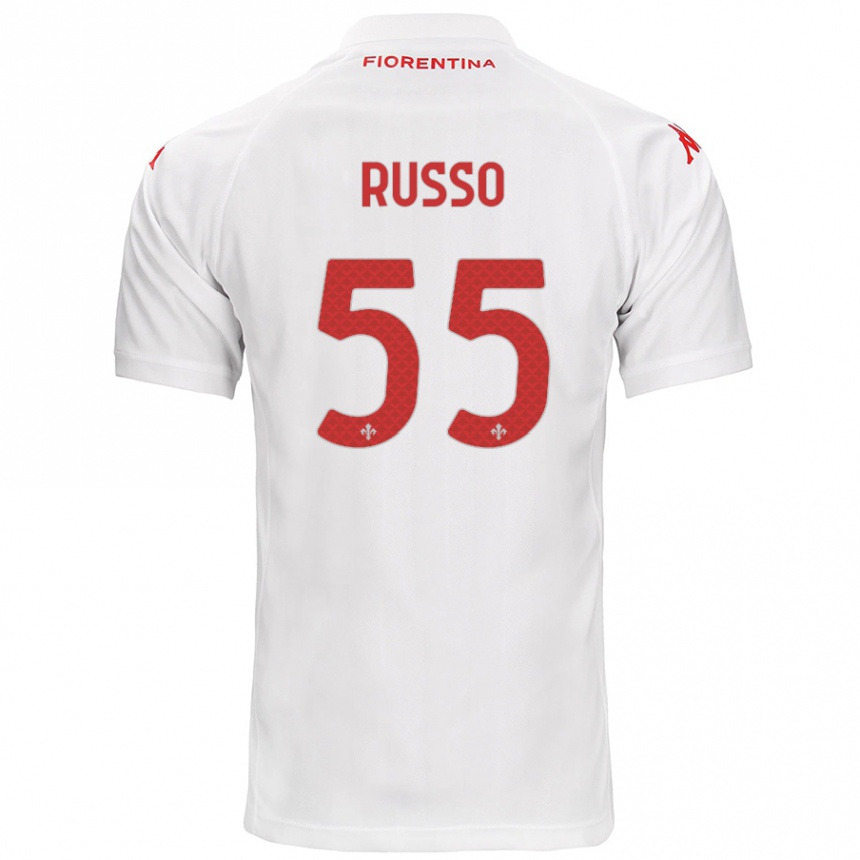 Niño Fútbol Camiseta Federica Russo #55 Blanco 2ª Equipación 2024/25 México