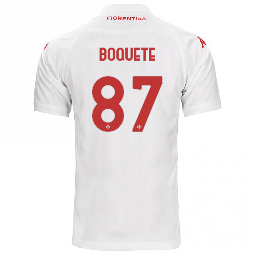 Niño Fútbol Camiseta Verónica Boquete #87 Blanco 2ª Equipación 2024/25 México