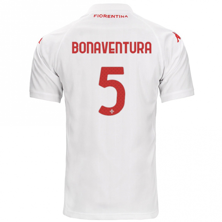 Niño Fútbol Camiseta Giacomo Bonaventura #5 Blanco 2ª Equipación 2024/25 México