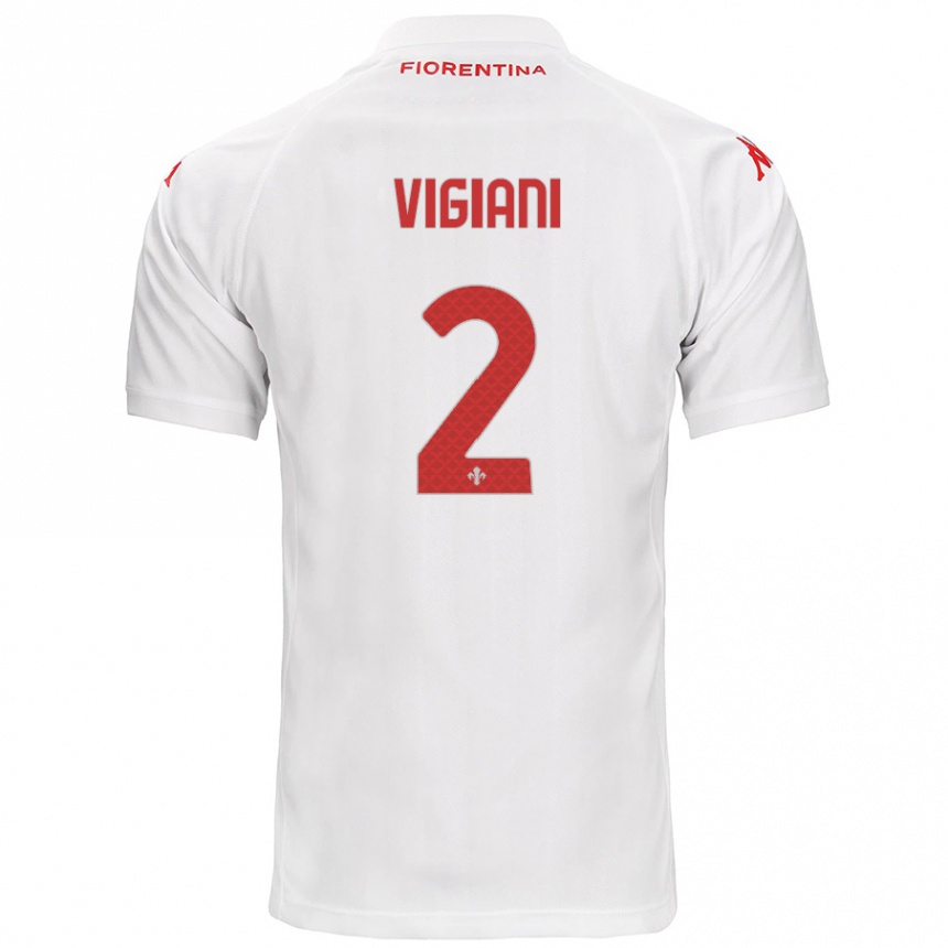 Niño Fútbol Camiseta Lorenzo Vigiani #2 Blanco 2ª Equipación 2024/25 México