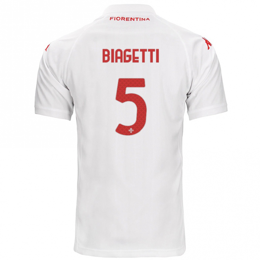 Niño Fútbol Camiseta Christian Biagetti #5 Blanco 2ª Equipación 2024/25 México