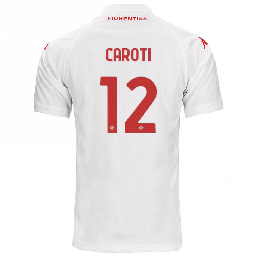 Niño Fútbol Camiseta Filippo Caroti #12 Blanco 2ª Equipación 2024/25 México