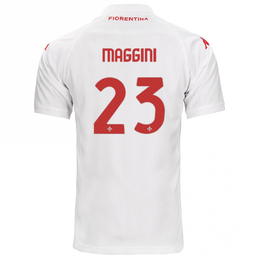 Niño Fútbol Camiseta Filippo Maggini #23 Blanco 2ª Equipación 2024/25 México