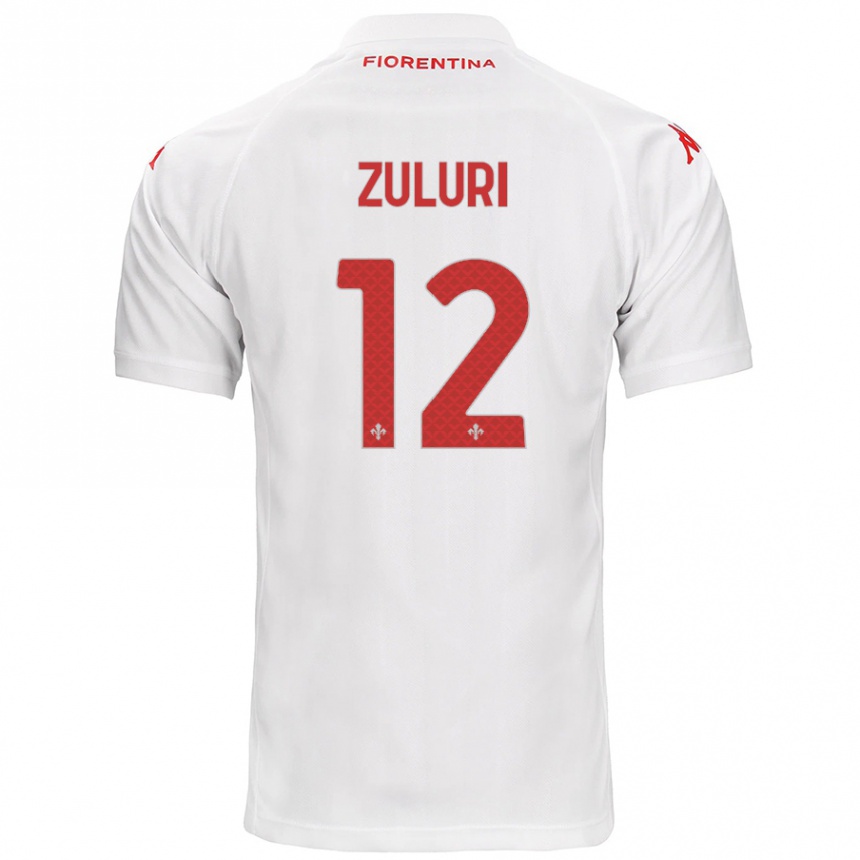 Niño Fútbol Camiseta Athena Zuluri #12 Blanco 2ª Equipación 2024/25 México