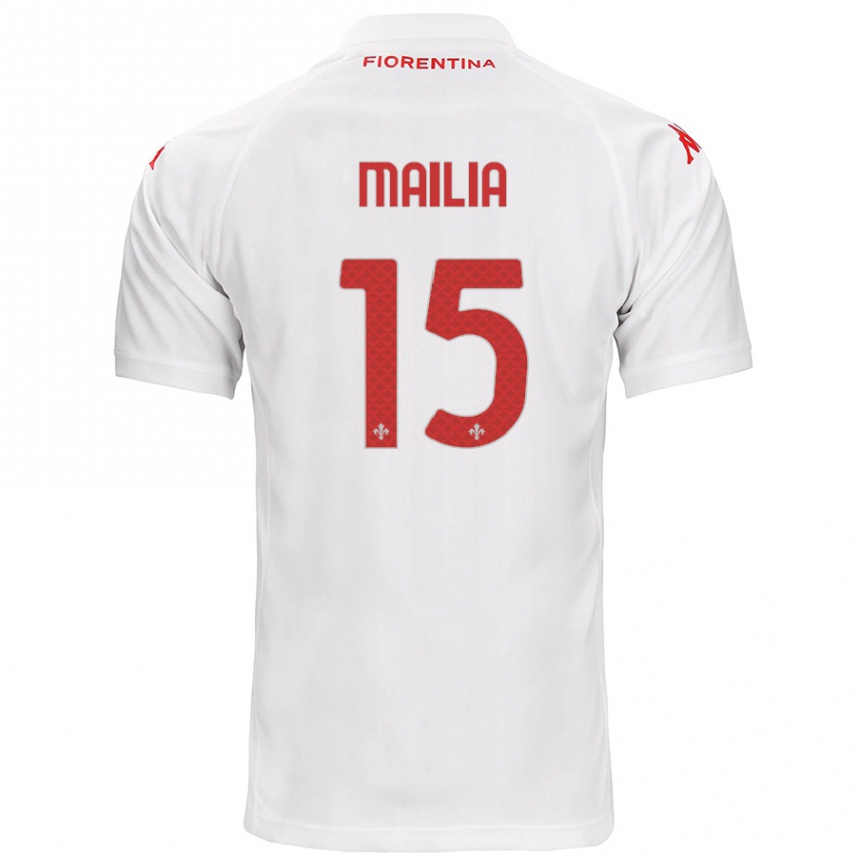 Niño Fútbol Camiseta Siria Mailia #15 Blanco 2ª Equipación 2024/25 México