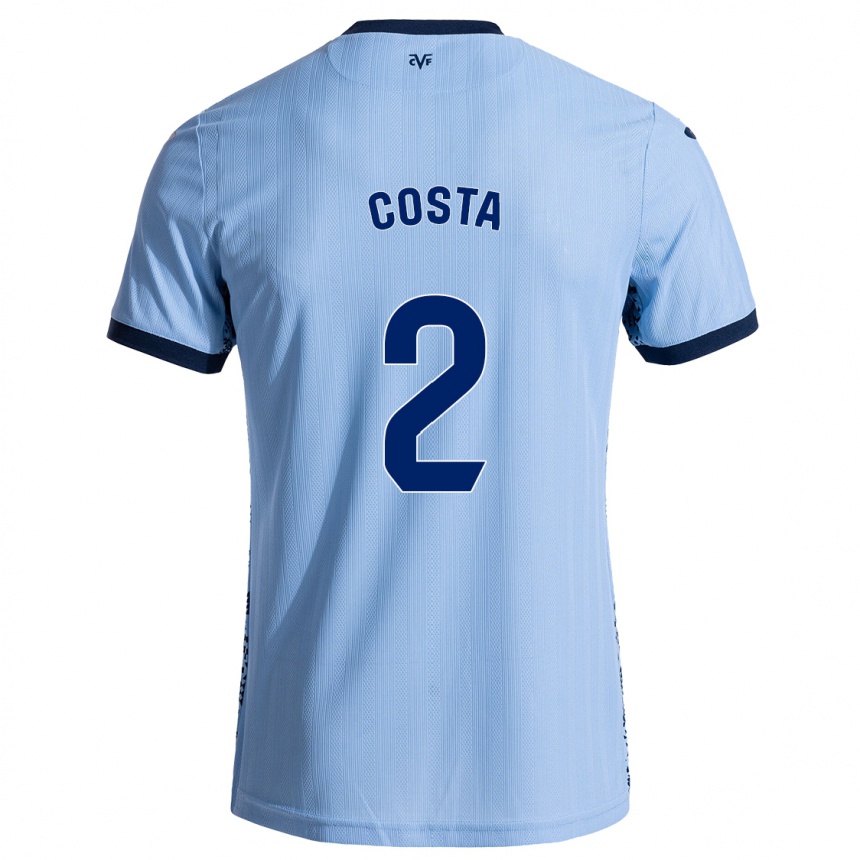 Niño Fútbol Camiseta Logan Costa #2 Azul Cielo 2ª Equipación 2024/25 México