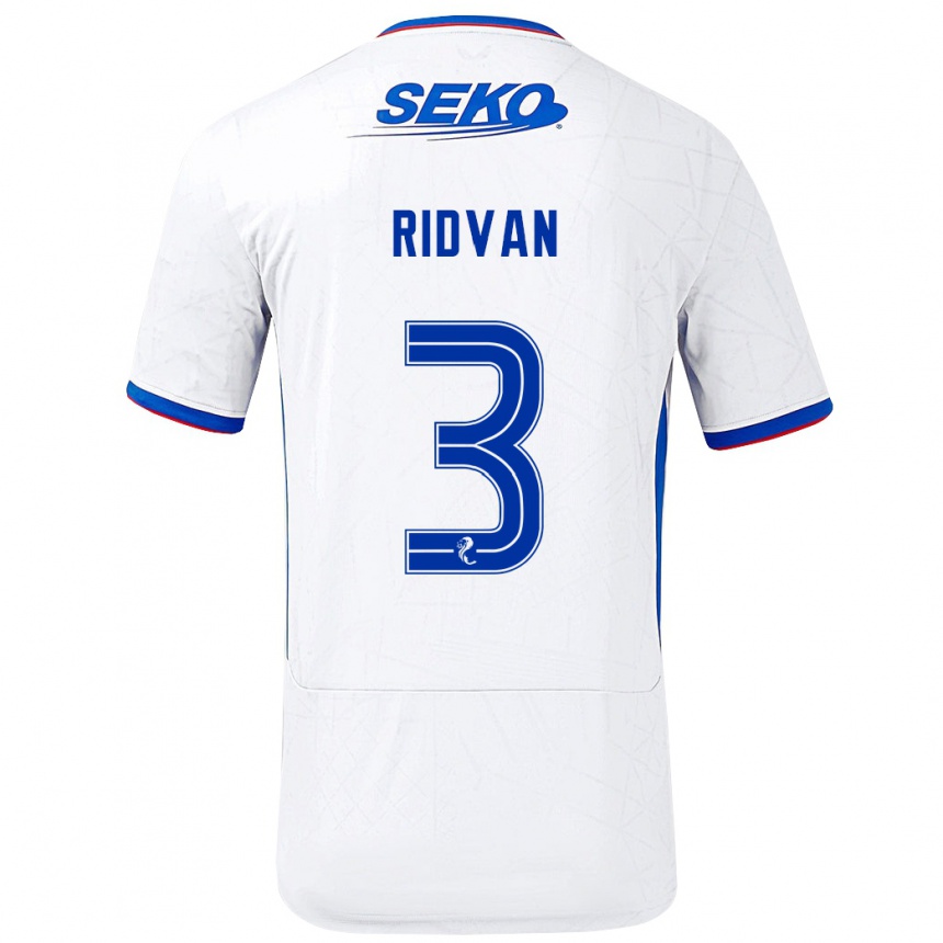 Niño Fútbol Camiseta Rıdvan Yılmaz #3 Blanco Azul 2ª Equipación 2024/25 México