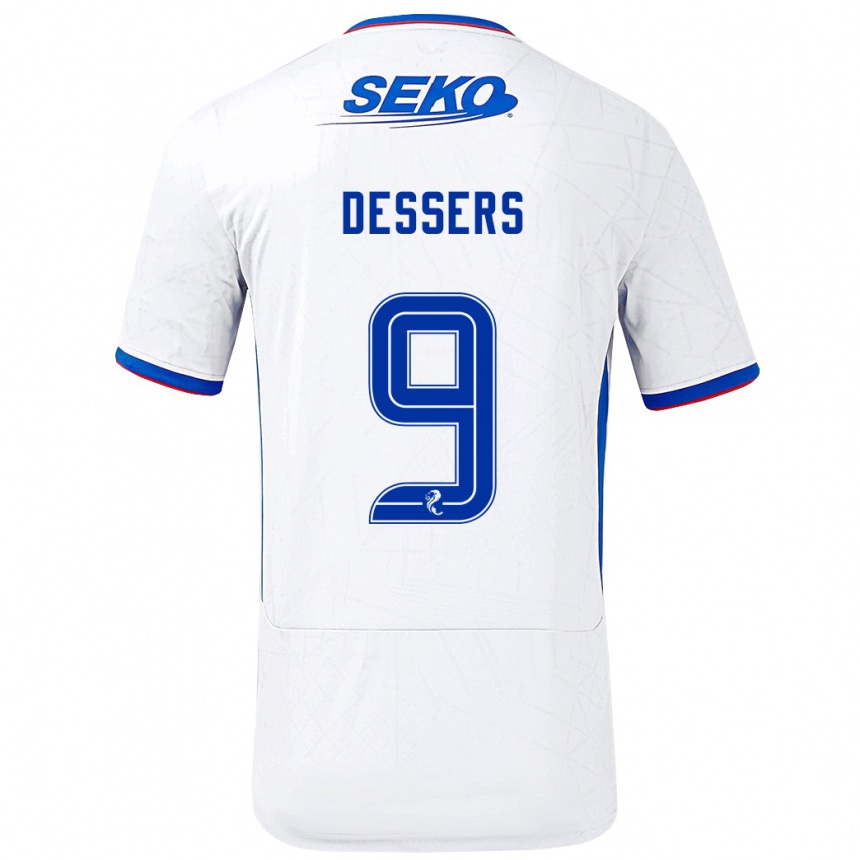 Niño Fútbol Camiseta Cyriel Dessers #9 Blanco Azul 2ª Equipación 2024/25 México