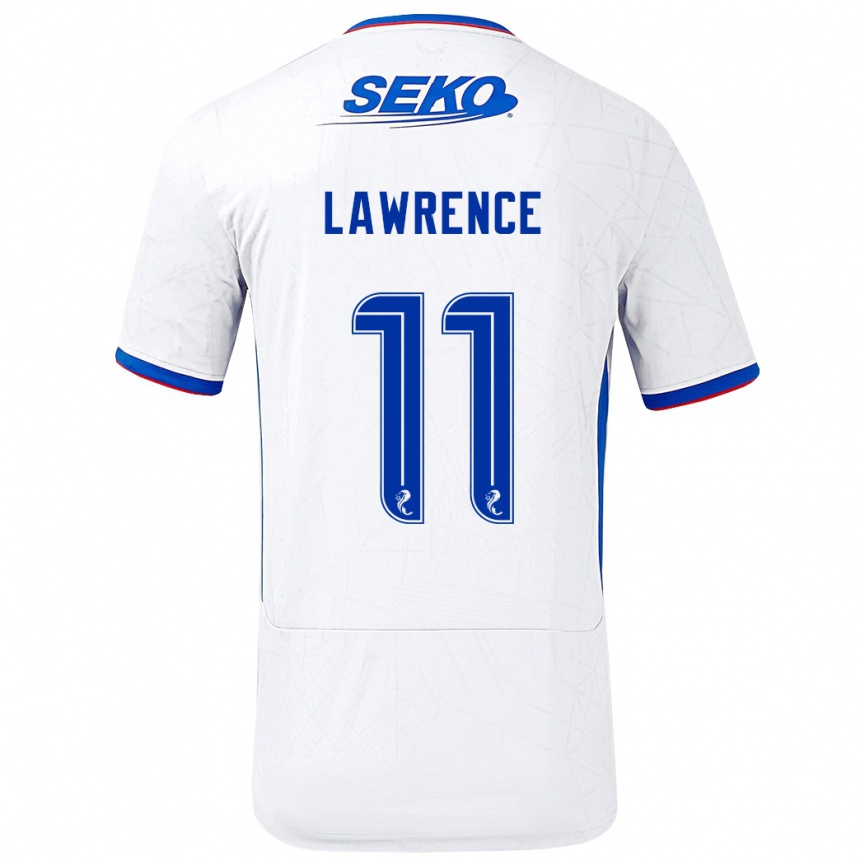 Niño Fútbol Camiseta Tom Lawrence #11 Blanco Azul 2ª Equipación 2024/25 México