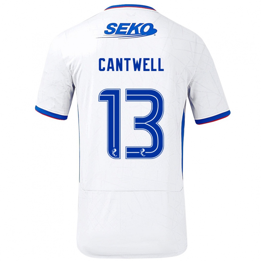 Niño Fútbol Camiseta Todd Cantwell #13 Blanco Azul 2ª Equipación 2024/25 México