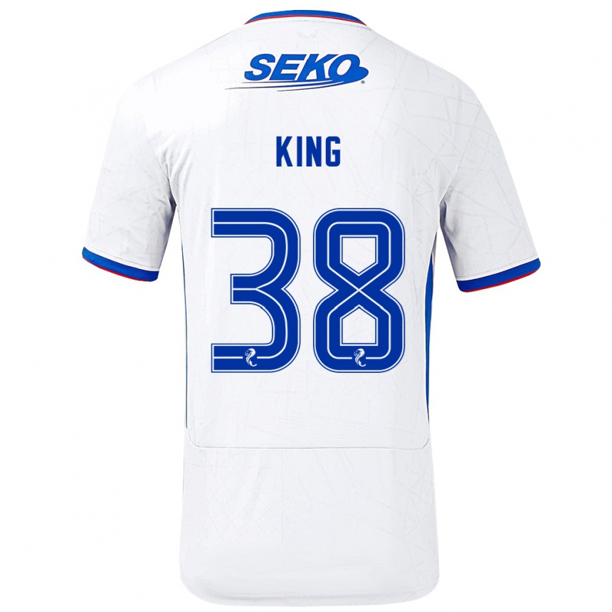 Niño Fútbol Camiseta Leon King #38 Blanco Azul 2ª Equipación 2024/25 México